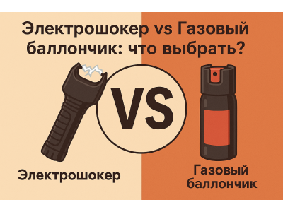 Фонарь  электрошокер или газовый баллончик: что выбрать?