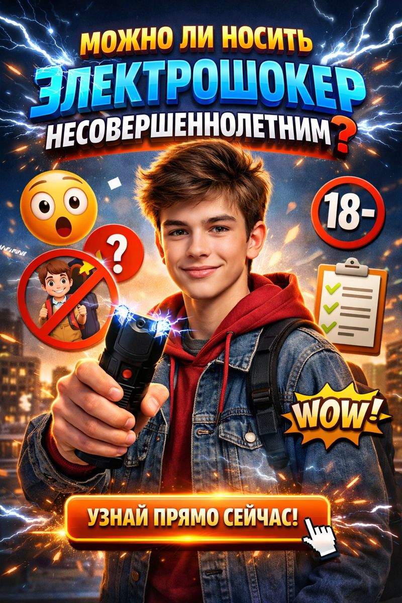 Когда можно купить электрошокер несовершенно летним